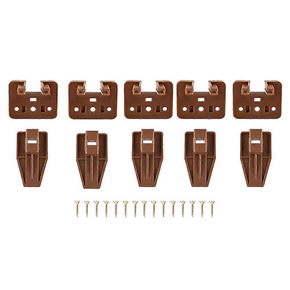 Track Guides Drawer Track Guide and Glides, 5 Sets of Dresser Center Mount Plastic Drawer Slides Fits Furniture Drawer