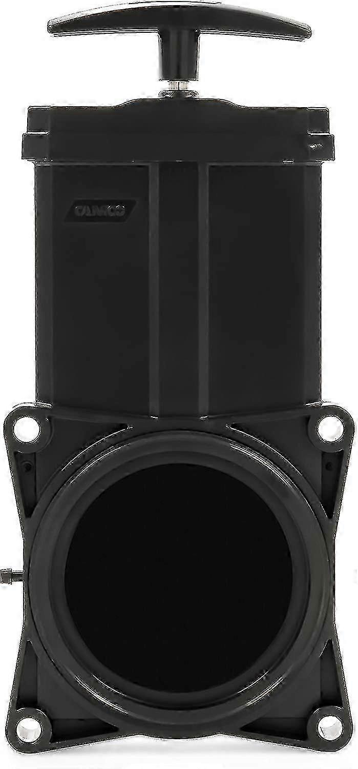 Waste valve with plastic handle for RV, 3 inch size and hardware