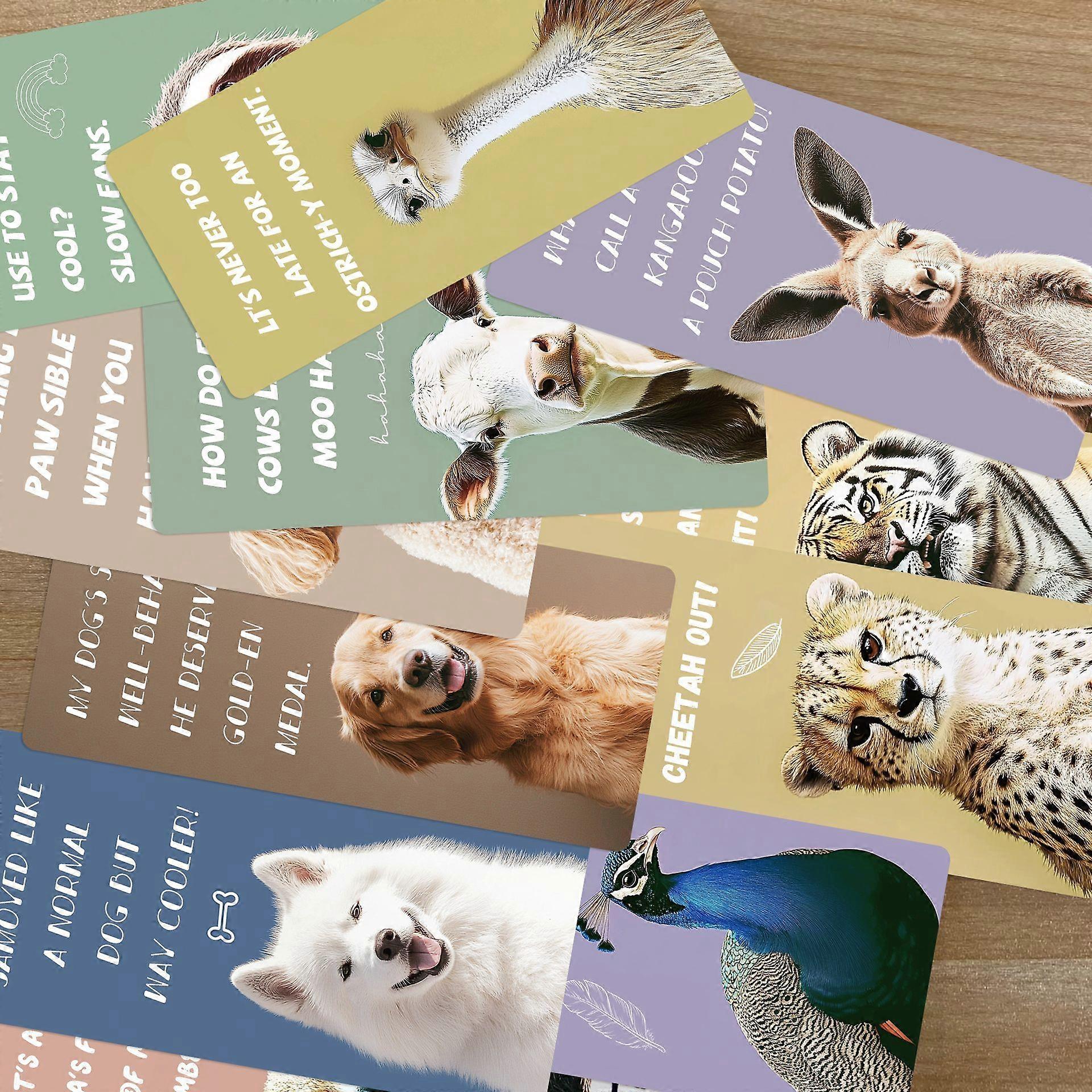 30 Cartoon Fun Animal Bookmarks - Simple, Creative, Artistic, Reading Material - Paper Bookmarks You Can DIY