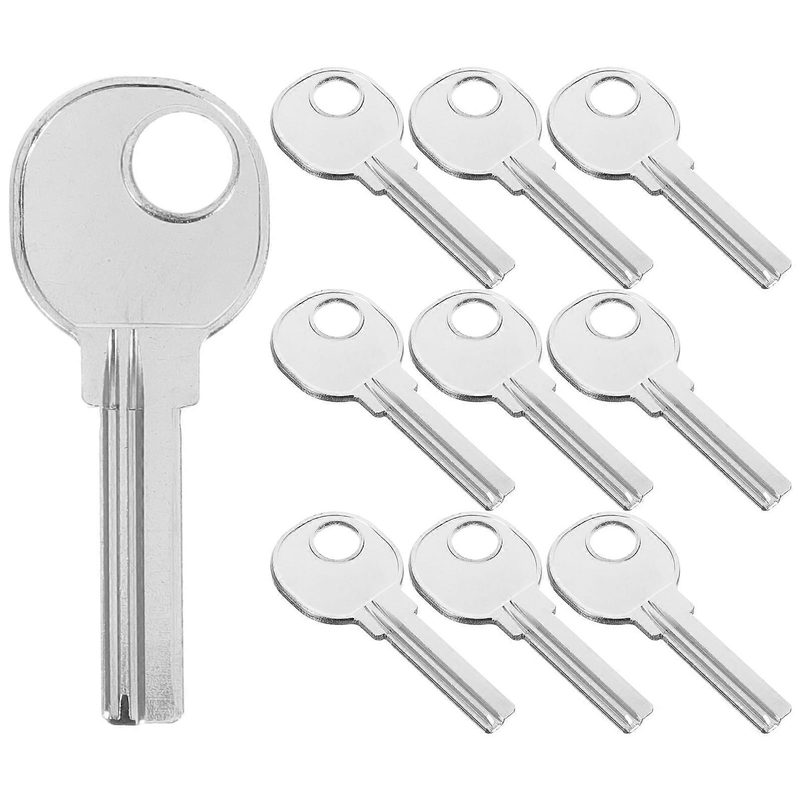 Eease 10pcs House Door Key Blanks Copper Universal Replacement Silver