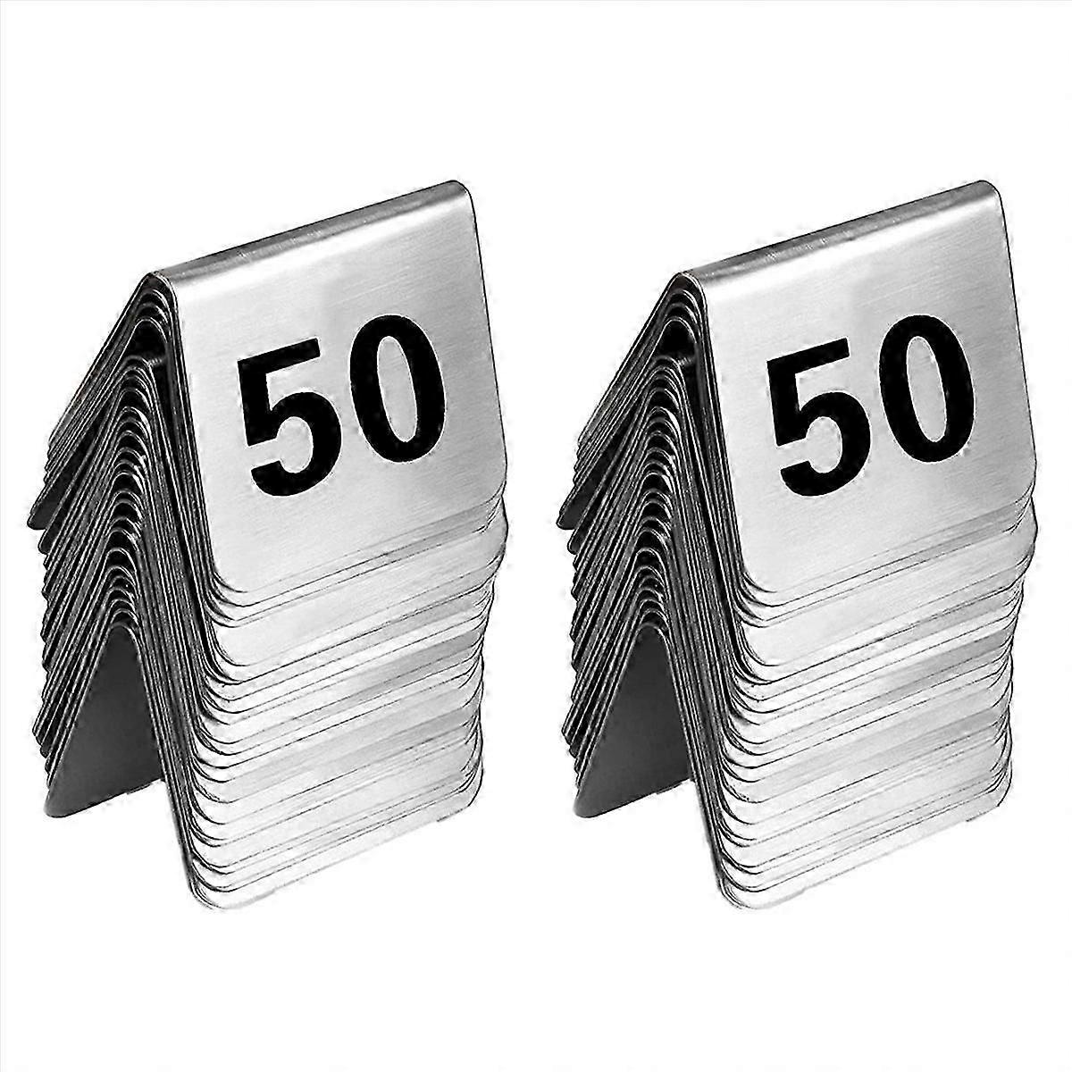 100PCS Restaurant Bar Place Table Marker Tabletop Number Sign Stackable Table Number Cards Double-Si