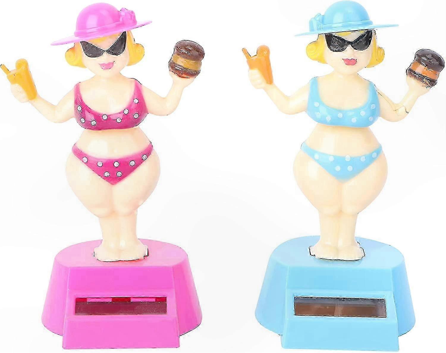 Solar-Powered Swinging Ornament with Dancing Figures for Dashboard Decoration