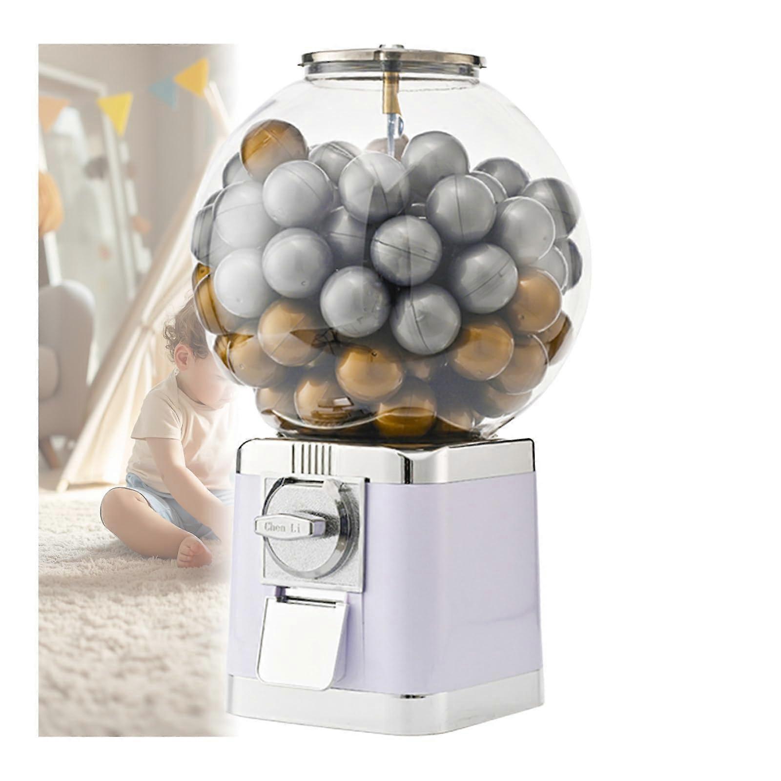 Gumball Vending Machine with Key, 100Ball Capacity Capsule Toy Dispenser for Retail and Game Stores