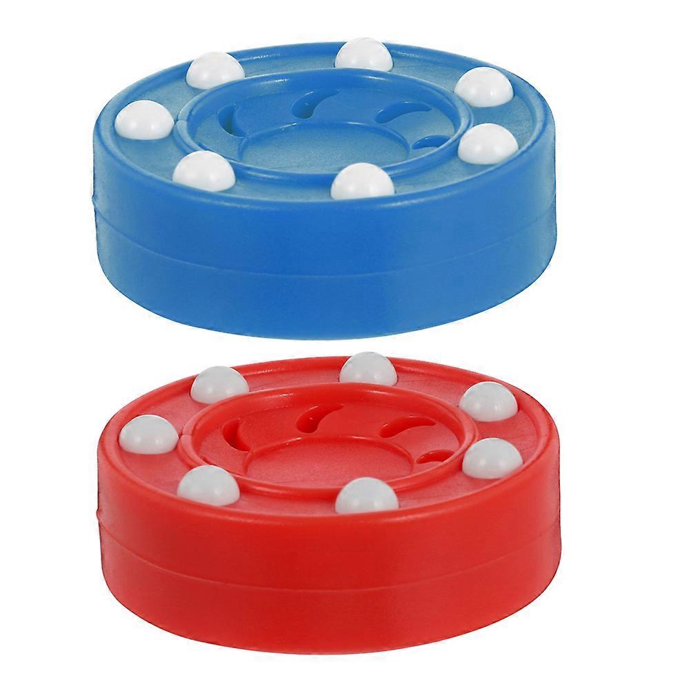 Hockey Practice Training Puck Set For All Skill Levels Red Color Indoor and Outdoor Use Flexibility Increase 2Pcs