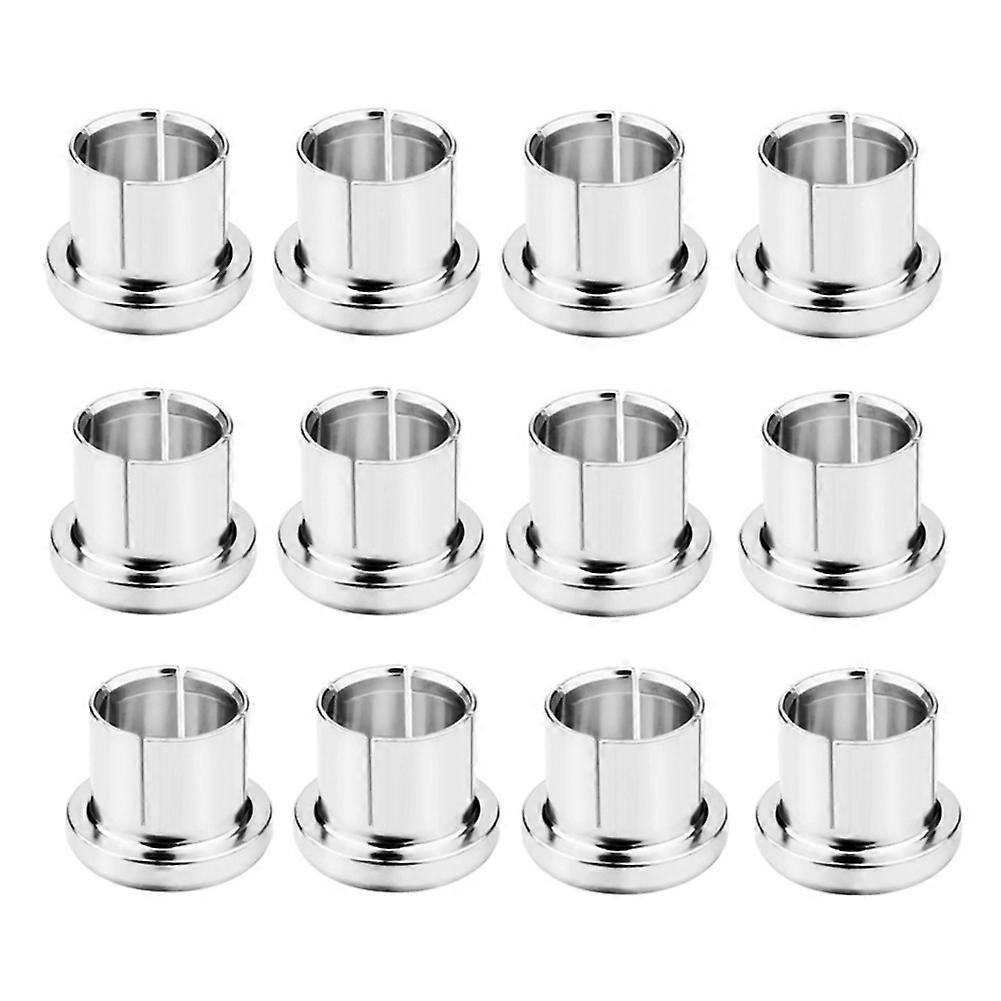 12Pcs Plated Protection Cap Short Circuit Socket Phono Connector Shielding Socket Protect Cover,Silver