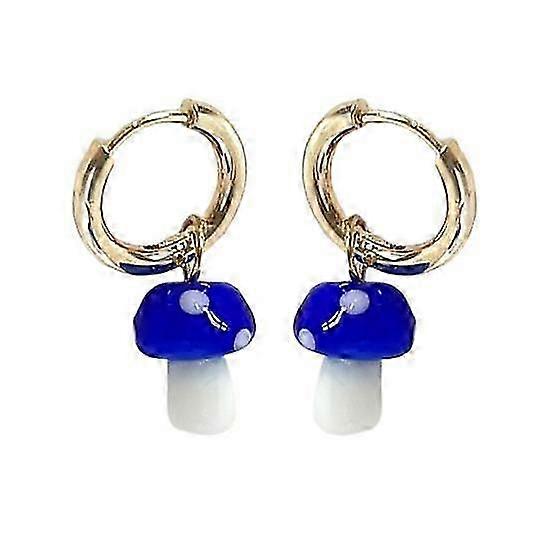 Mushroom Shape Earrings for Women, Smooth Surface Pair with Decorative Charm