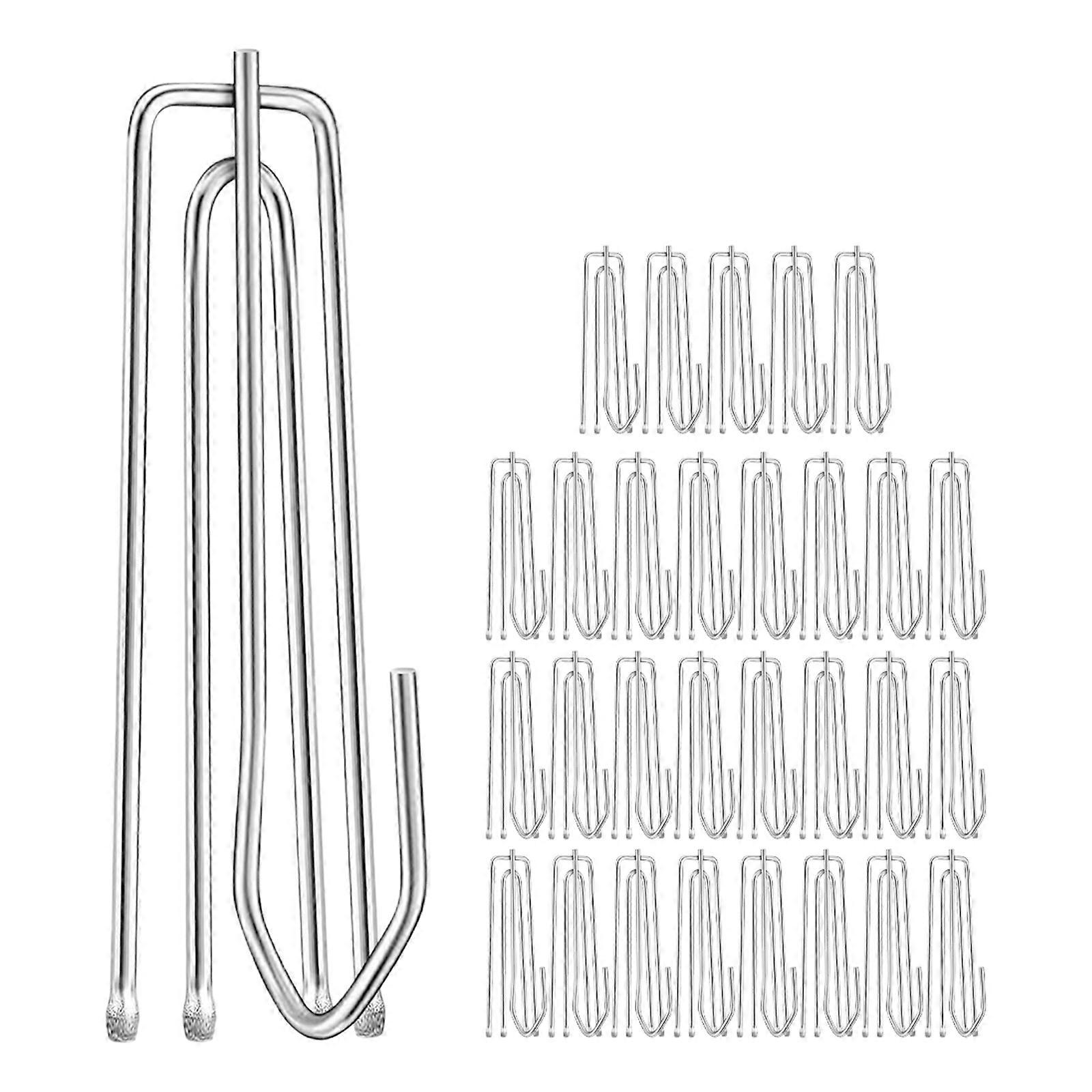 30 stk rustfritt stål 4 prong gardin kroker draperikroker klype klips erstatning kroker
