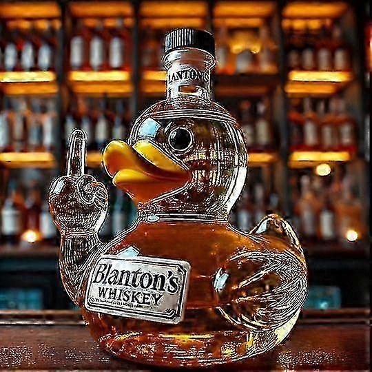 Dekorative Glaskaraffe 350 ml, eulenförmige Flasche für Whisky oder Scotch