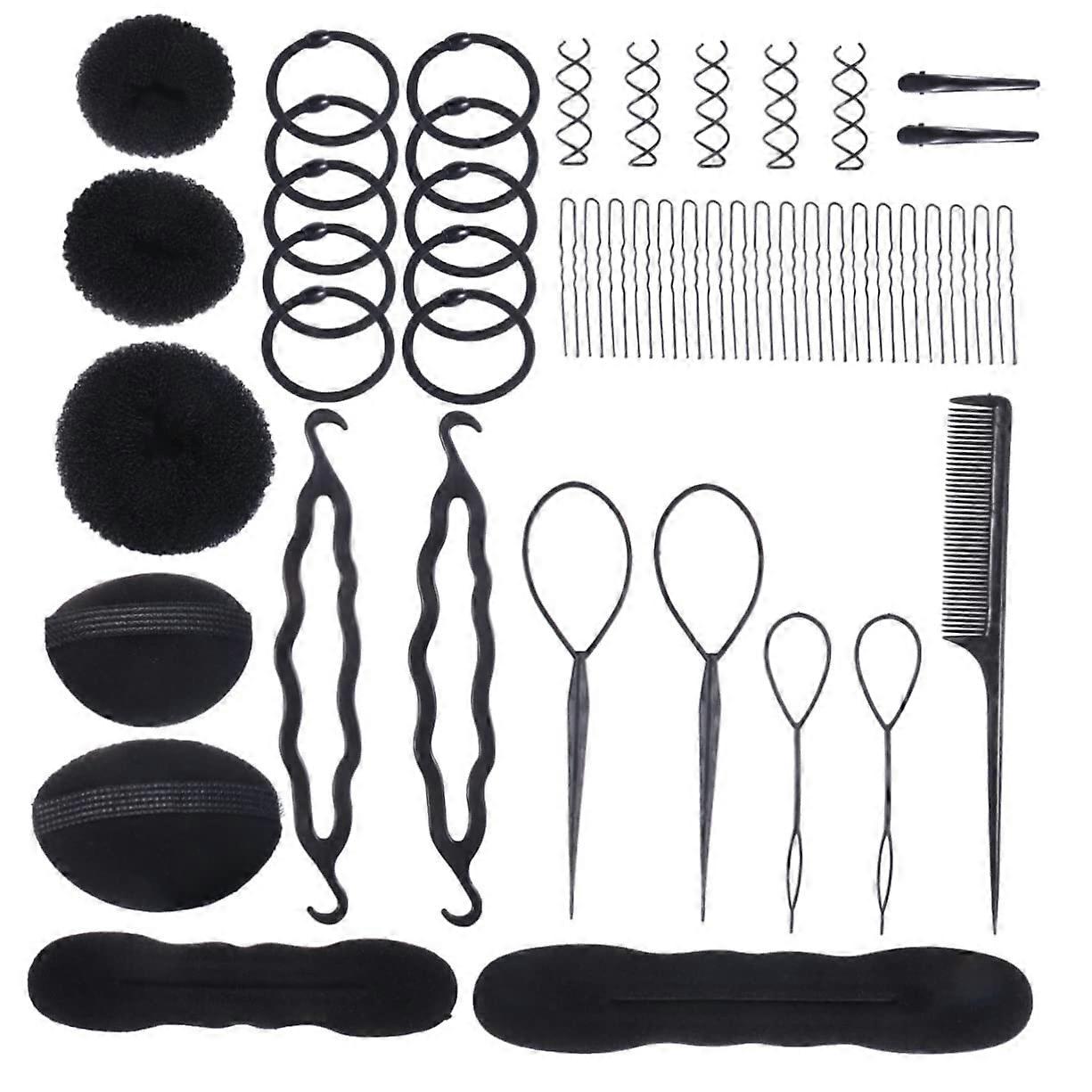 71pcs Hair Bun Maker Set with Hair Styling Tools for Quick Bun Creation and Elegant Occasion Looks