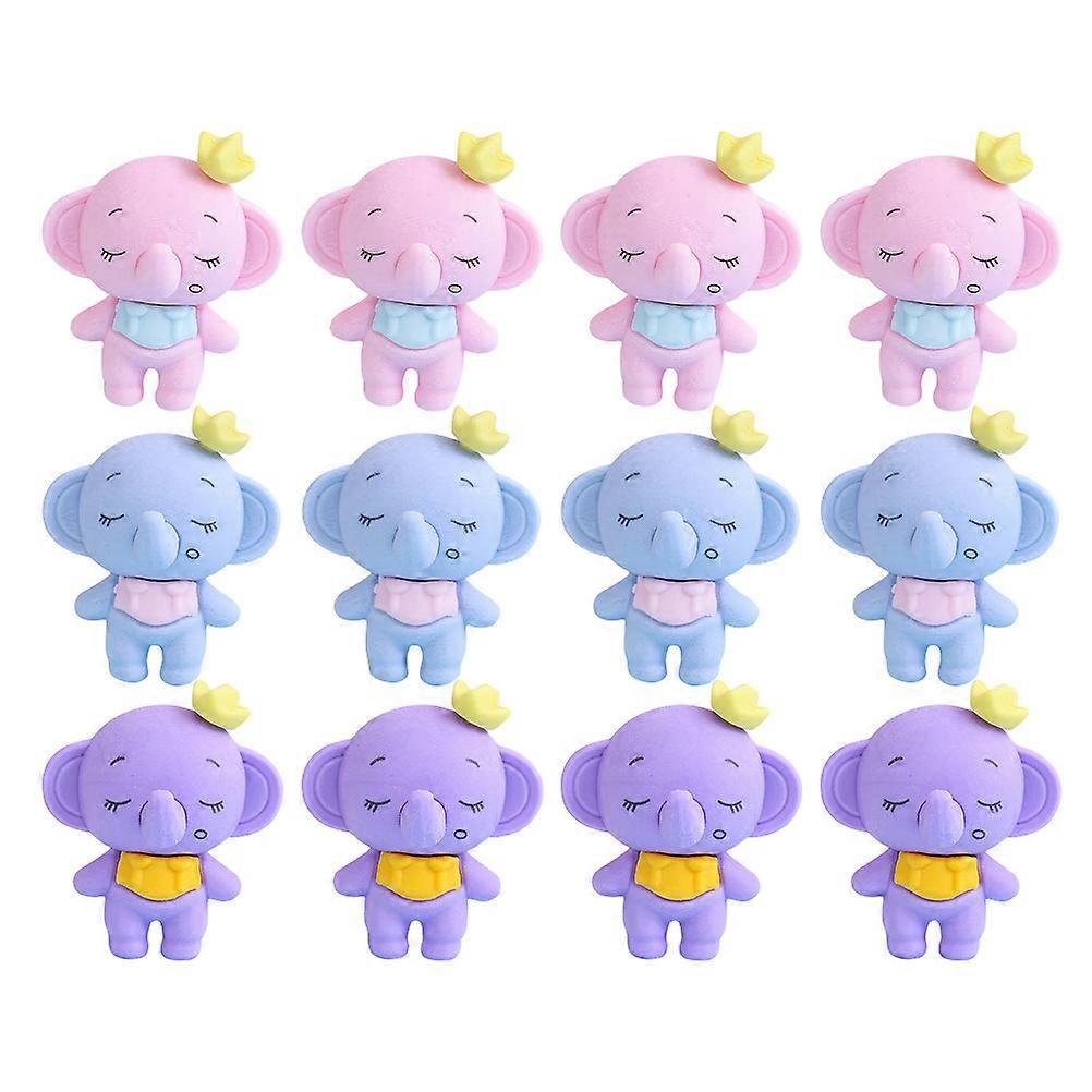 Small Erasers for Kids Mini Elephant Shape Erasers for Classroom 36Pcs