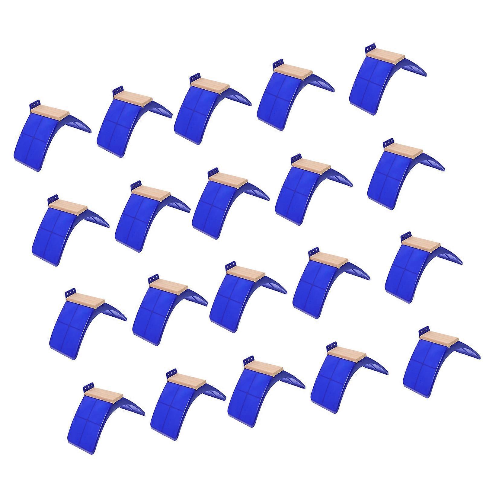 20pcs Wood Perch Stand for Outdoor Use Easy To Install Slip Resistant Standing Perch for Pigeons Resting and Playing Multicolor