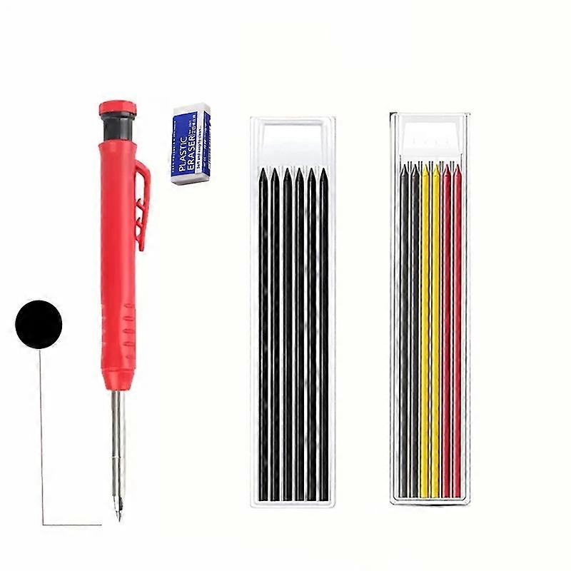 2.8mm Mechanical Pencils with Refillable Leads & Sharpener, Plastic Fantasy Theme Deep Hole Pencils for Woodworking & Drafting