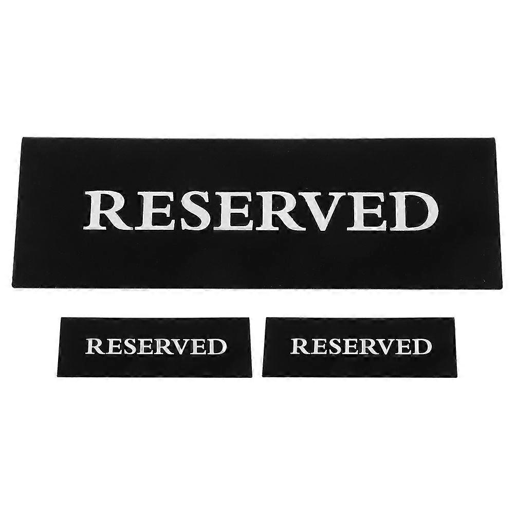 Reserved Table Signs Black Acrylic Table Reserved for 3Pcs Guest Booking