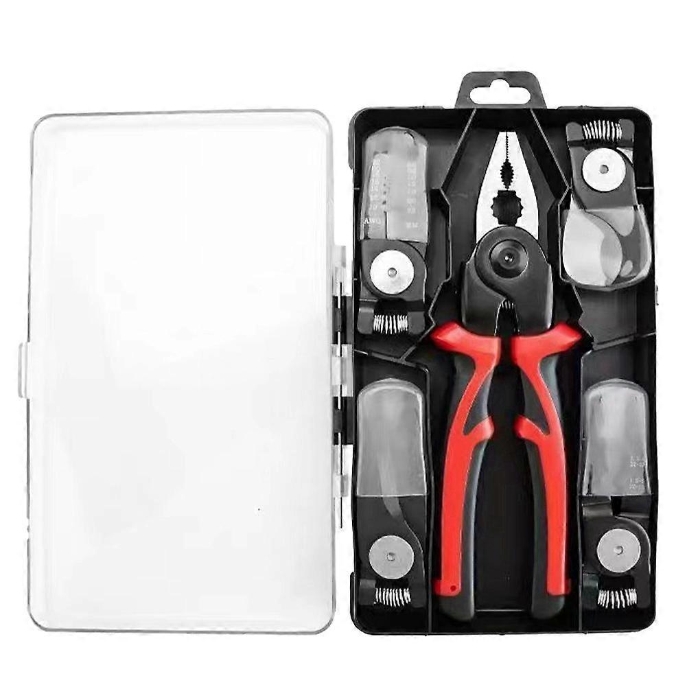 Multi-Functional Tool 5-In-1 Replaceable Head Tool Set Multi-Functional Wire Stripper Electrician Special
