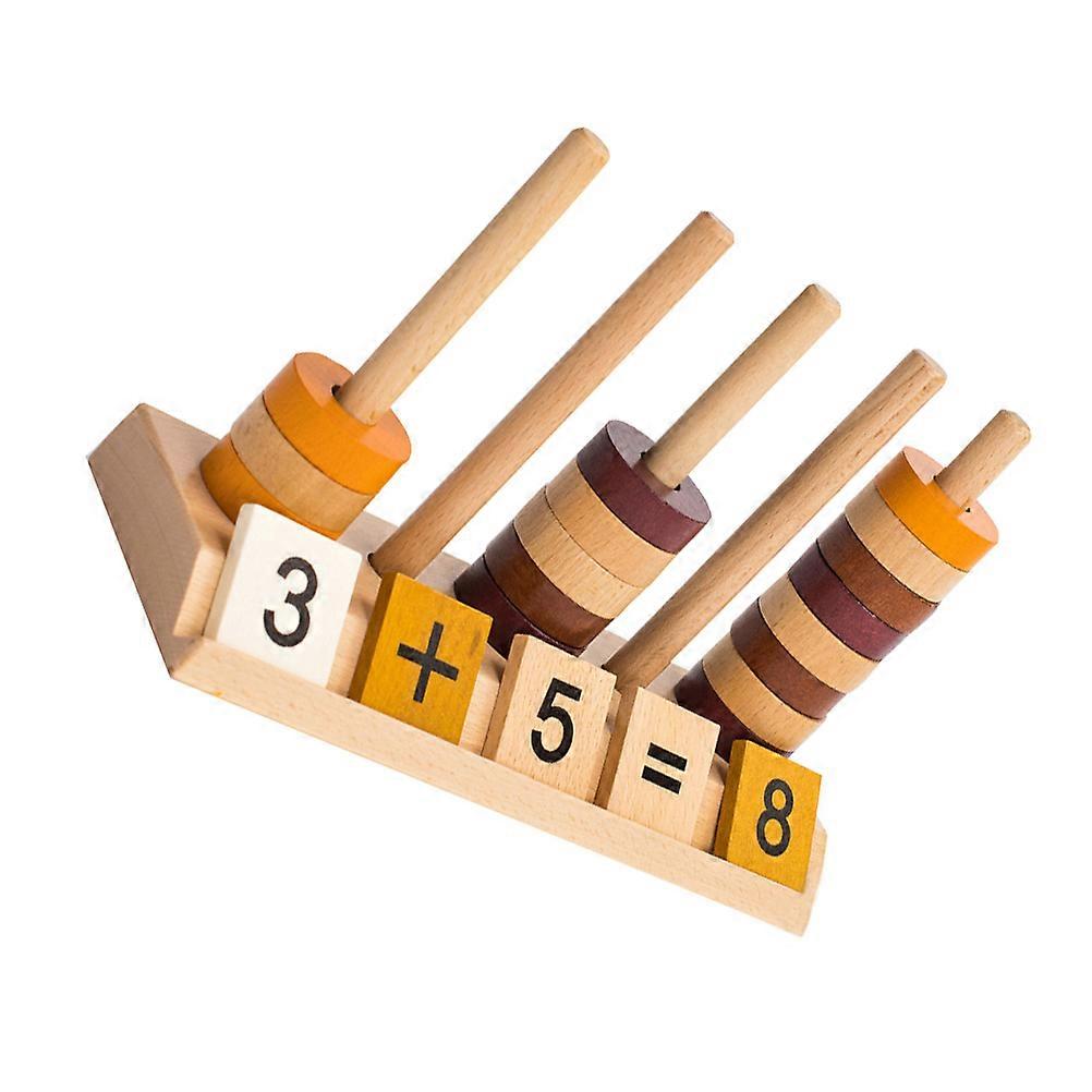Numerical Calculation Wooden Rack for Educational Use 1Set