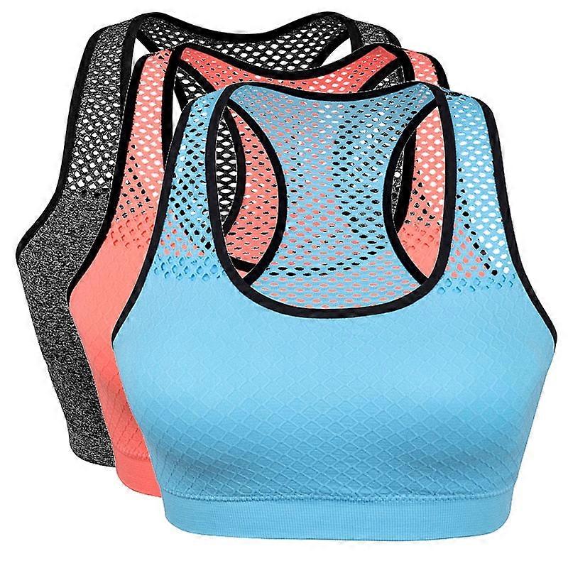 Shockproof Quick-drying Women's Wireless Mesh Push Up Sports Bras