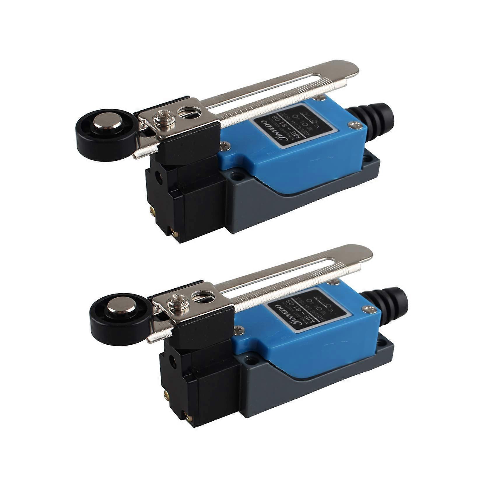 ME8108 2Pack Adjustable Plasma Rotary Roller Lever Arm Momentary Limit Switch NCNO Compatible With Arduino CNC Mill Router