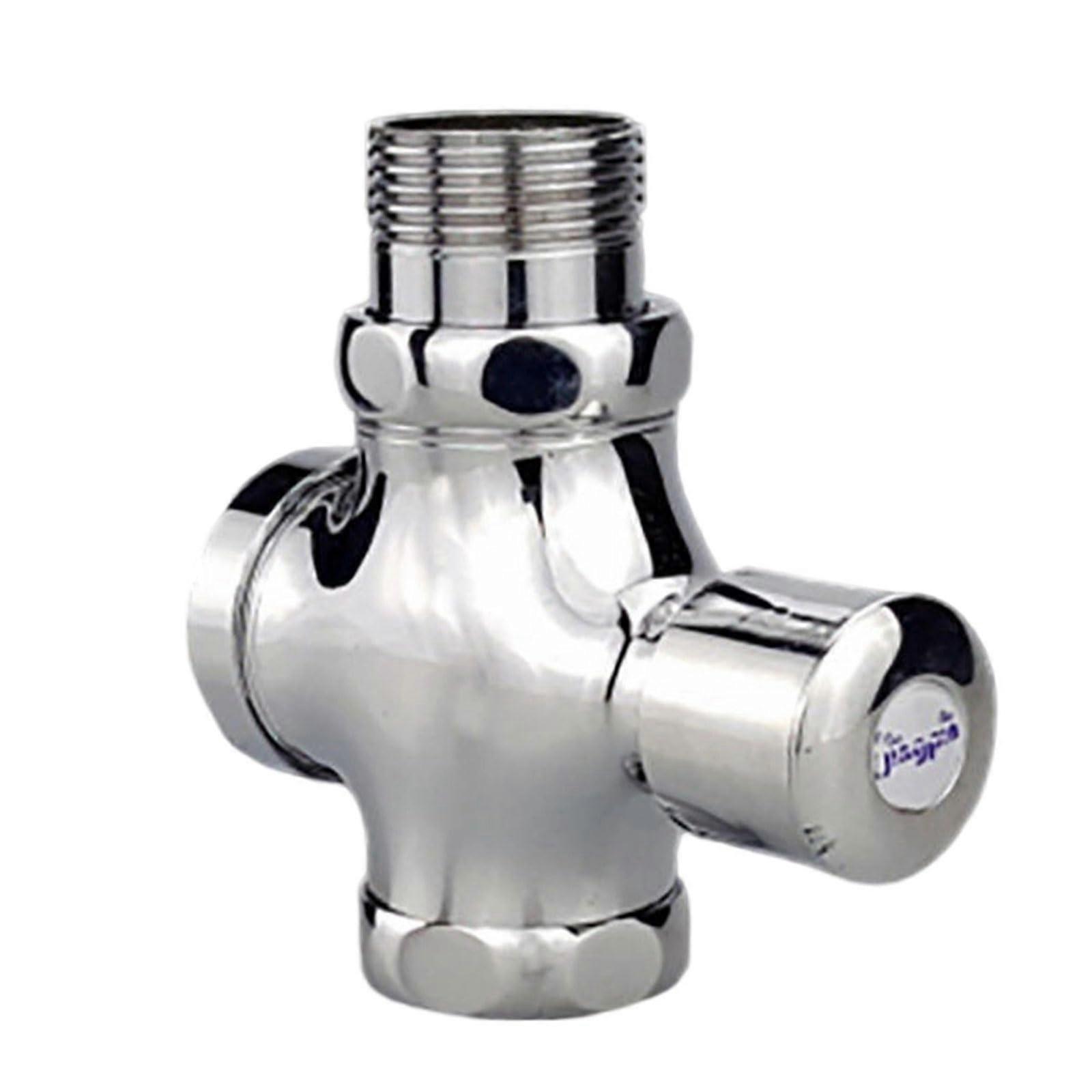 Timed Flushing Mechanism Push Button Drain Valve  Brass Squat Toilet Flush Valve For Restroom Facilities