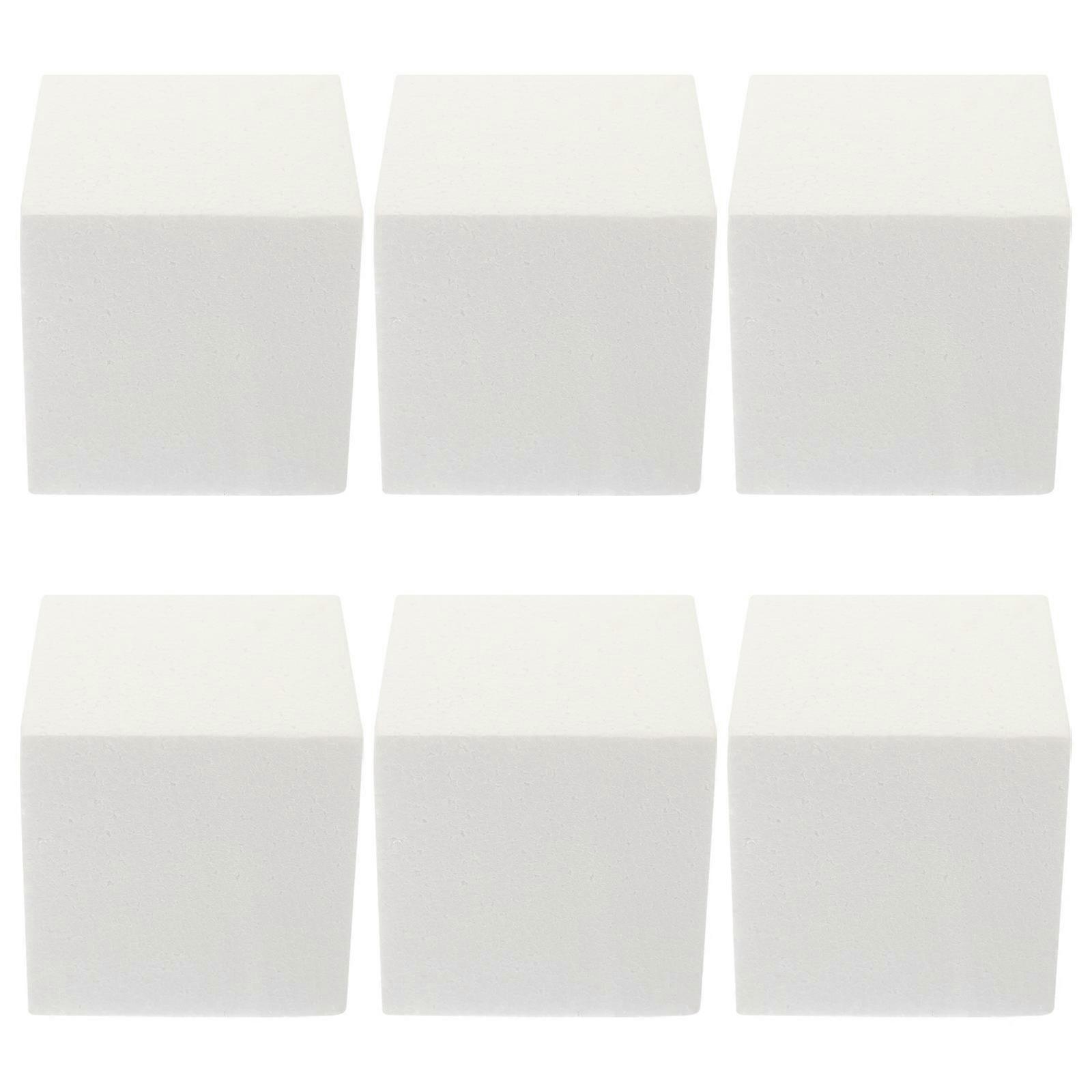 White Cubic Cake Model for Practicing Accessory 18Pcs Reusable Foam Set