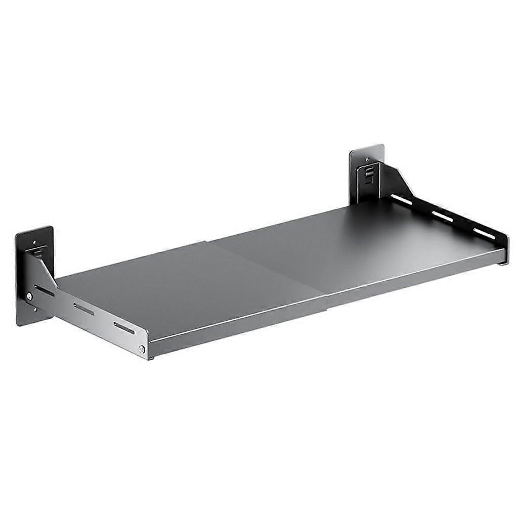 Adjustable Wall Mounted Microwave Oven Rack, Extendable Carbon Steel Kitchen Storage Shelf