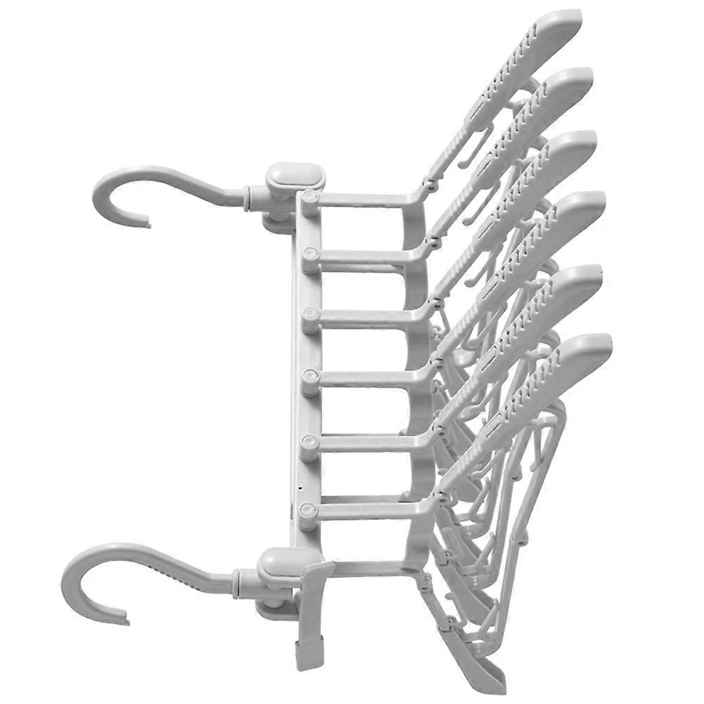 Multi-Functional Clothes Rack Telescopic Clothing Storage Organizer For Home Use Grey 1Pack