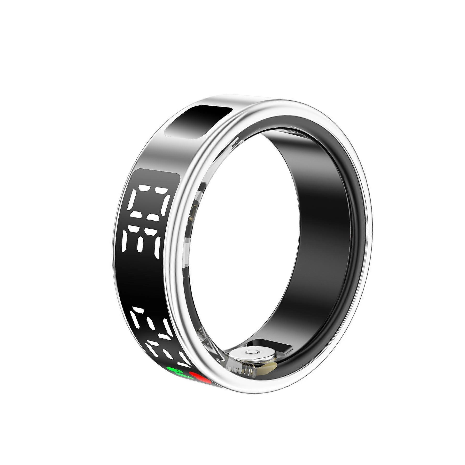 Smart Fitness Ring with LED Display, IP68 Waterproof Sports and Sleep Tracker for iOS and Android