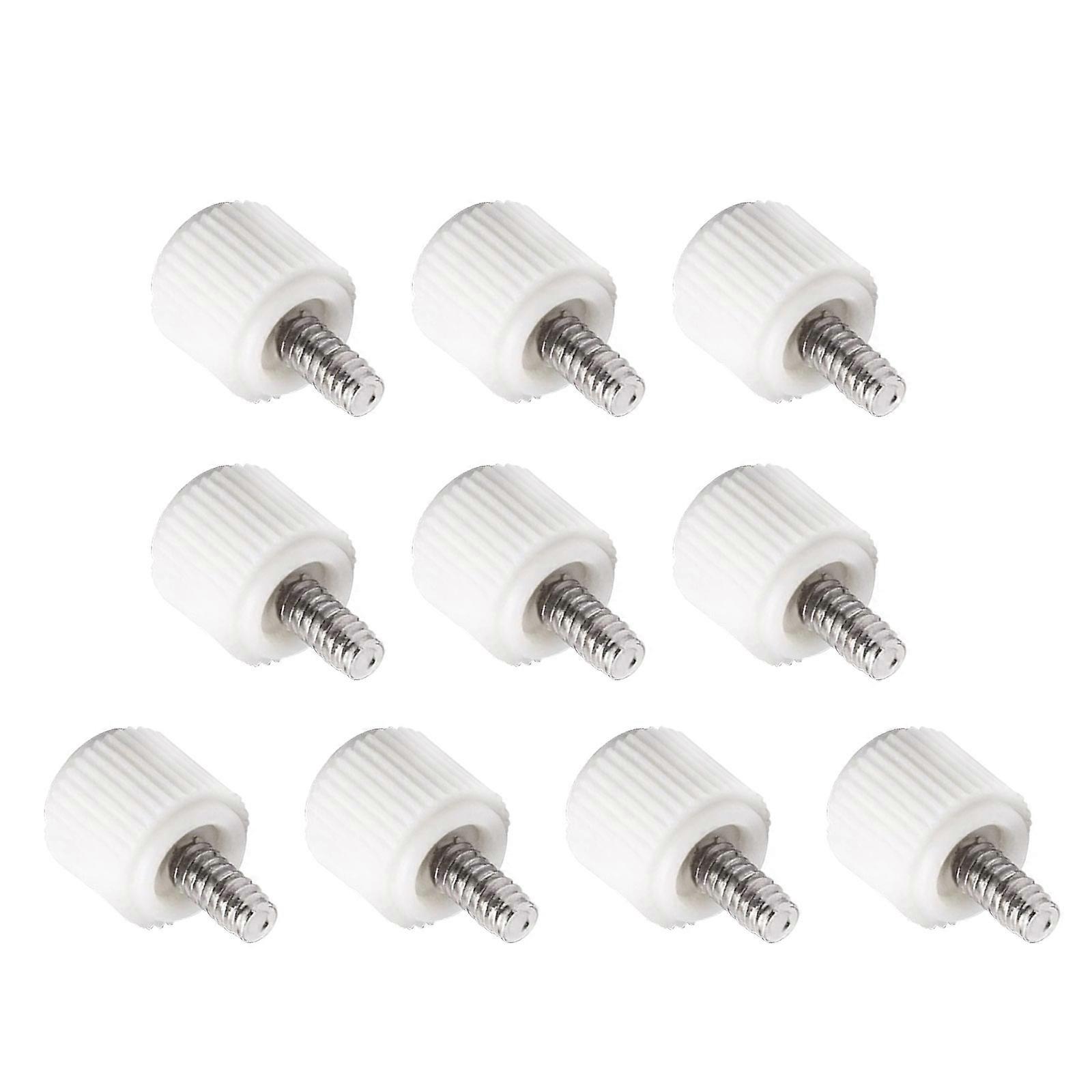6#32 Hand Twist Screws Compatibles Most Computer Cases Rubber Head Comfortable Side Panel Installation  White