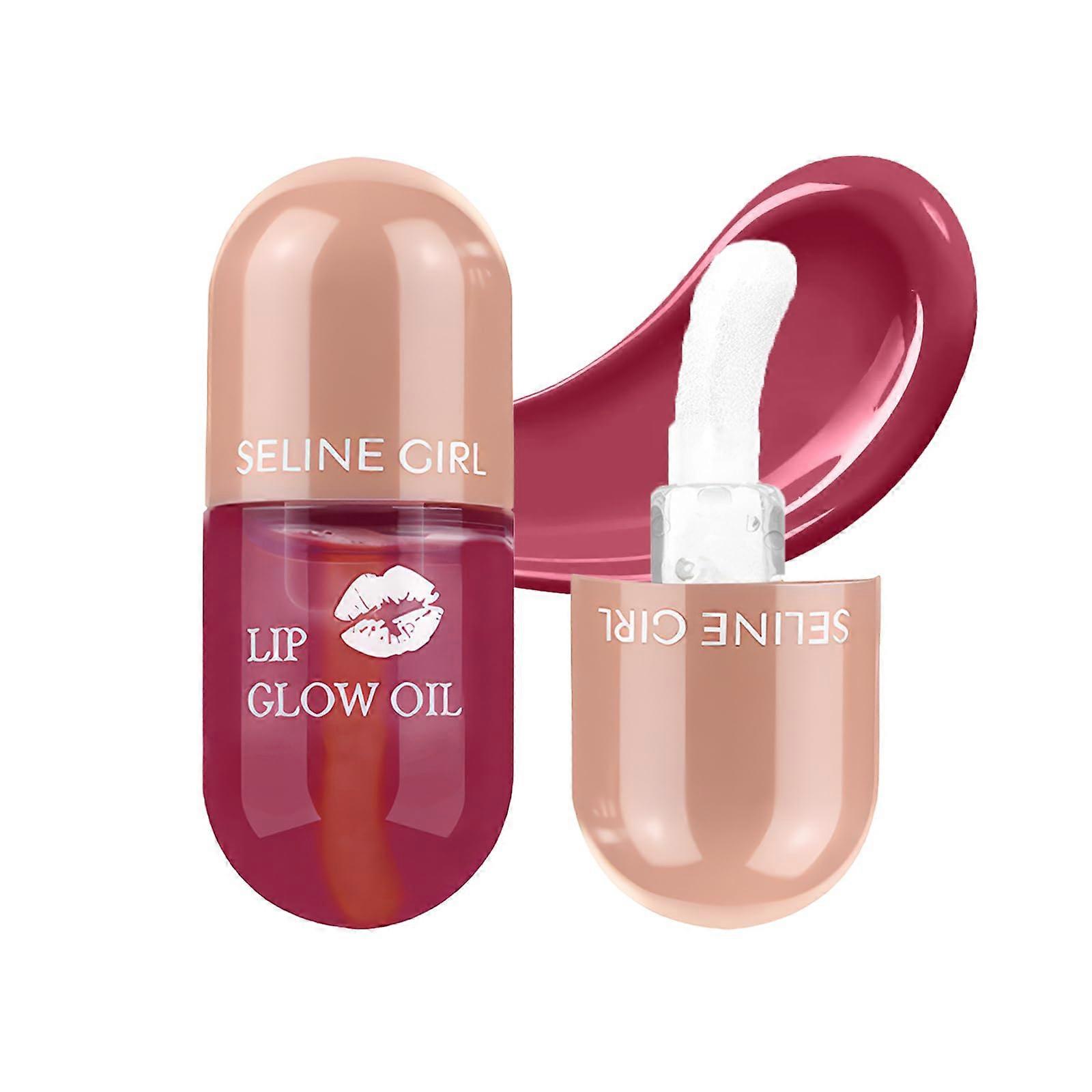 Pink Lip Gloss and Lip Stain with  Pigment Color, Moisturizing NonSticky, Long Lasting Wear