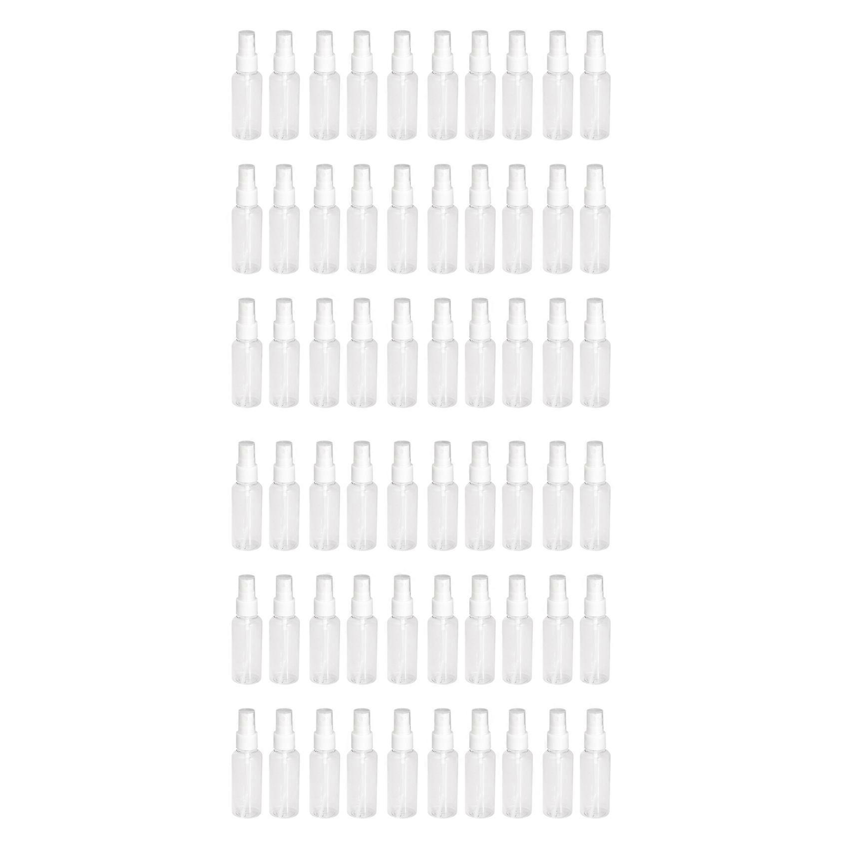 60Pcs Transparent Empty Spray Bottles 50Ml Plastic Mini Refillable Container Empty Cosmetic Containers