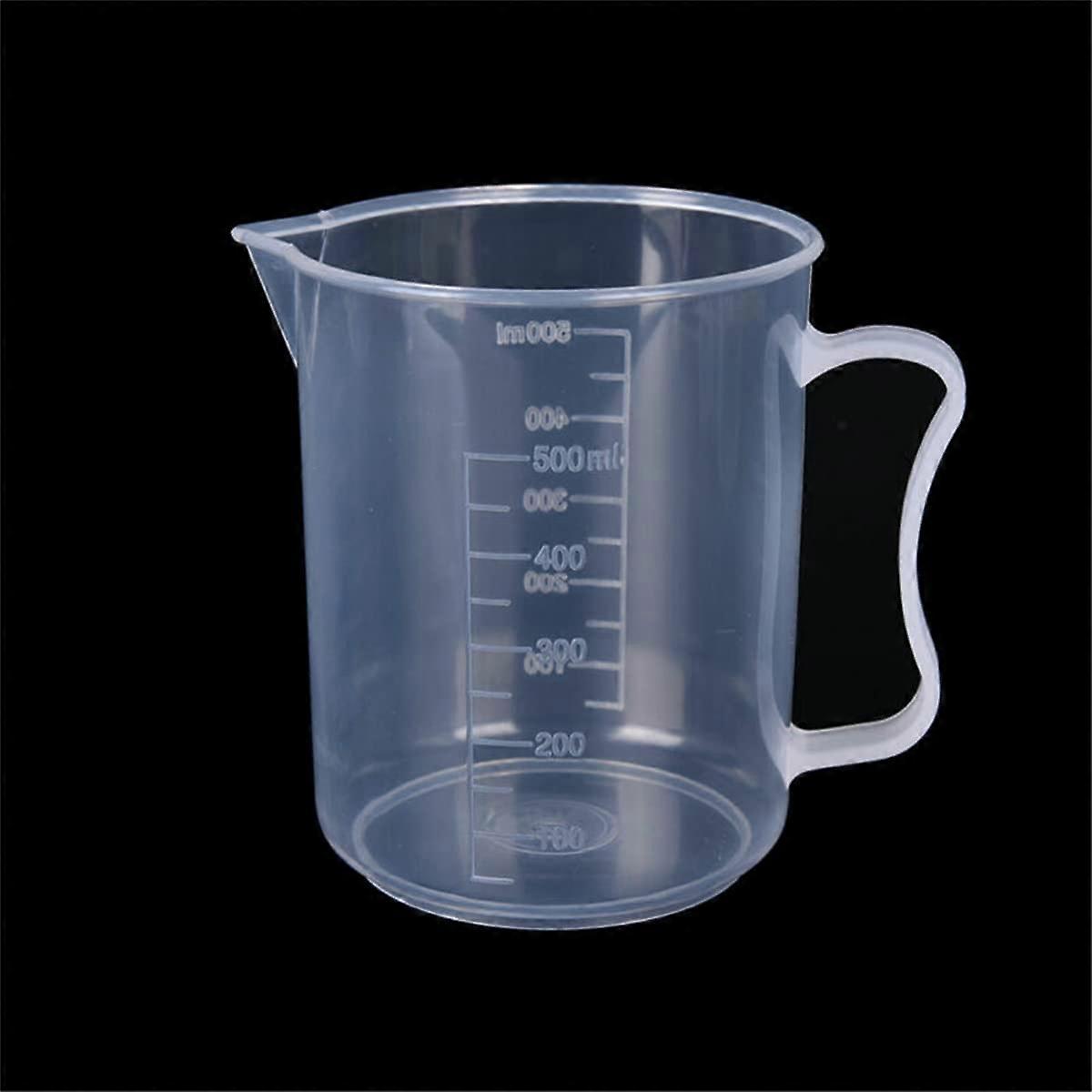 500ml Plastic Measuring Cup with EasyRead Marks, Reusable Mixing Jug for Resin Paint Epoxy