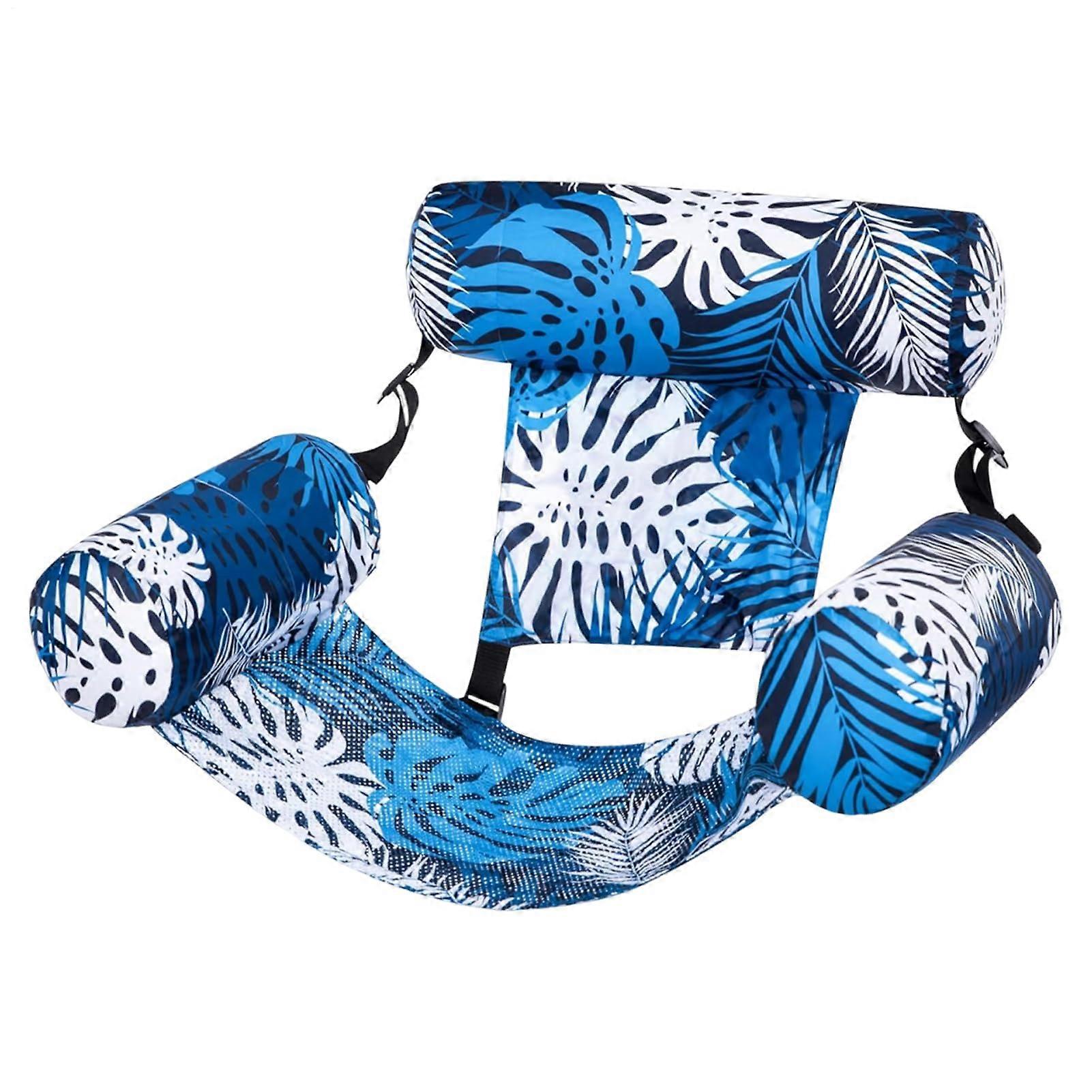 Inflatable Pool Float Lounge Chair for Adults, Foldable Water Hammock for Beach and Backyard