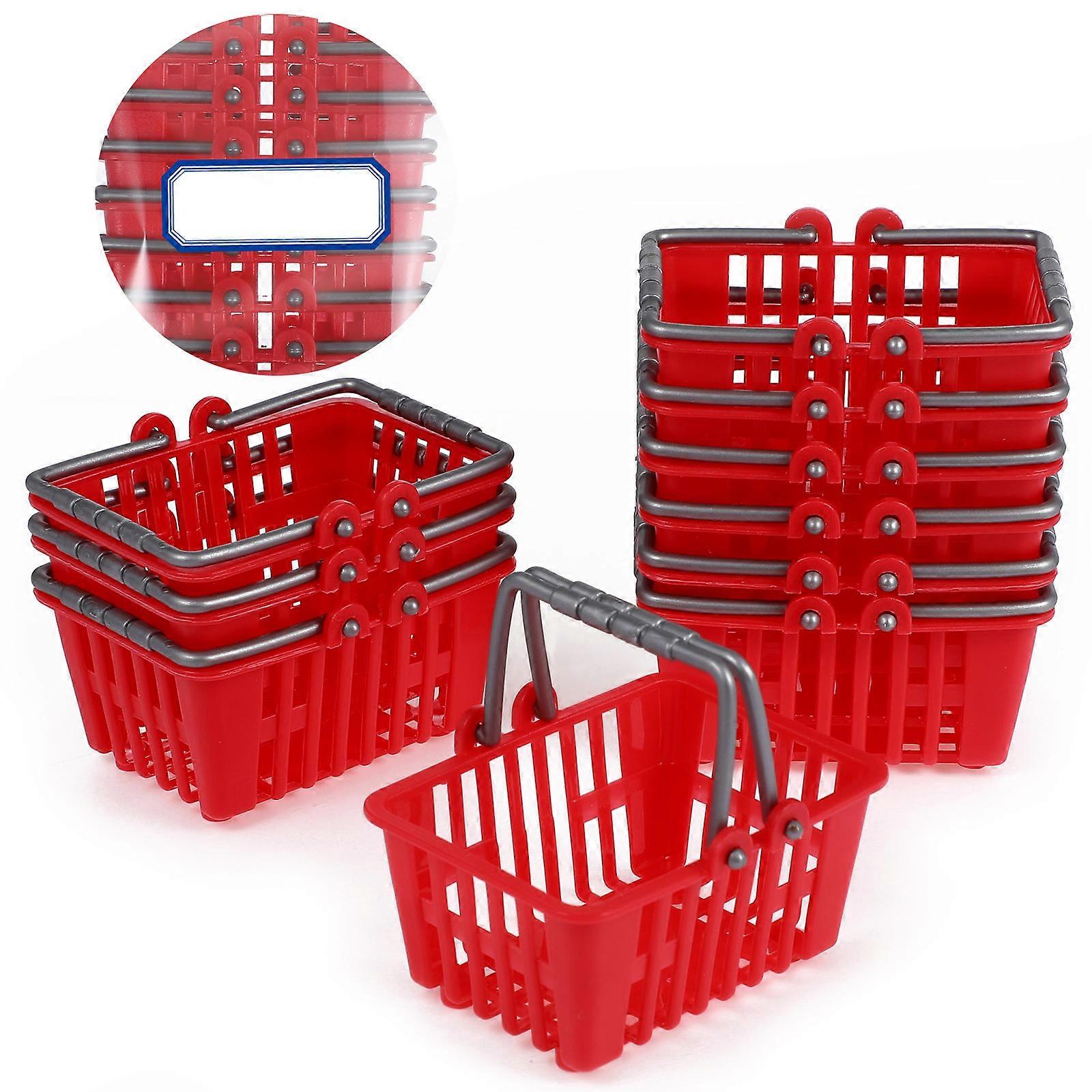Tiny Shopping Baskets Miniature Supermarket Baskets for Decorations 30Pcs