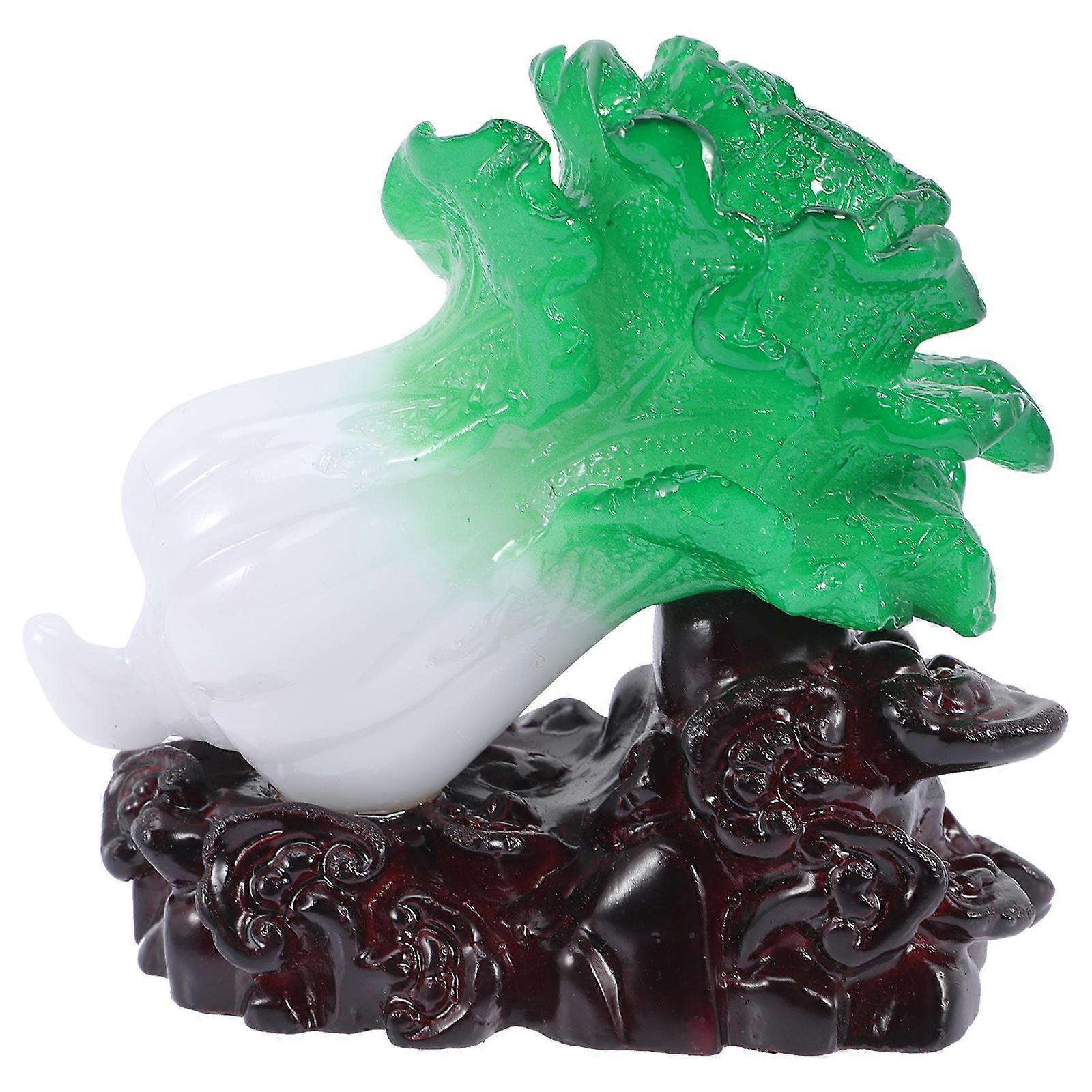 Resin Cabbage Figurine for Decor 3Pcs Creative Desktop Office Decoration