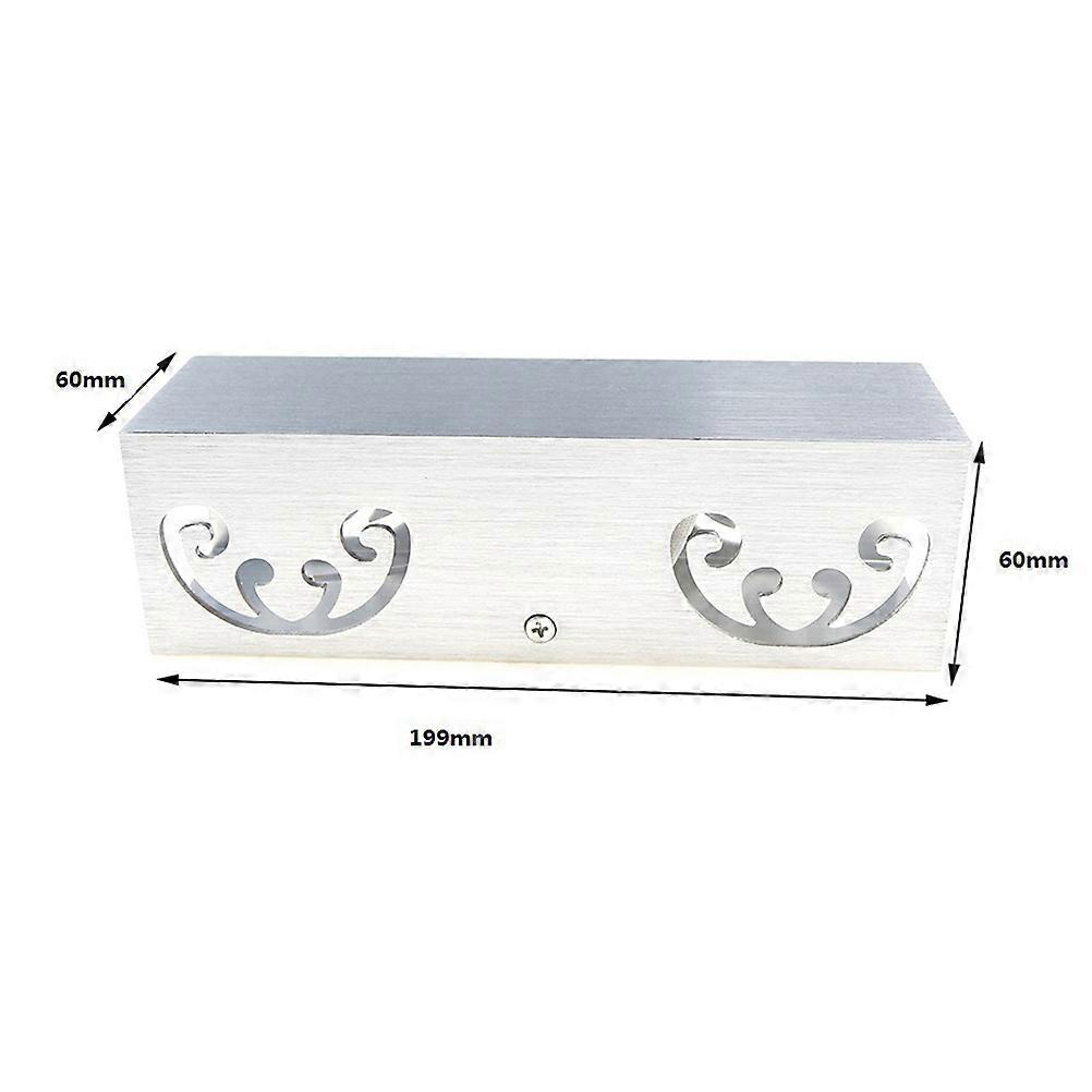 Background Wall Light Double Head Butterfly Lamp for Home 6W Silver Warm Light