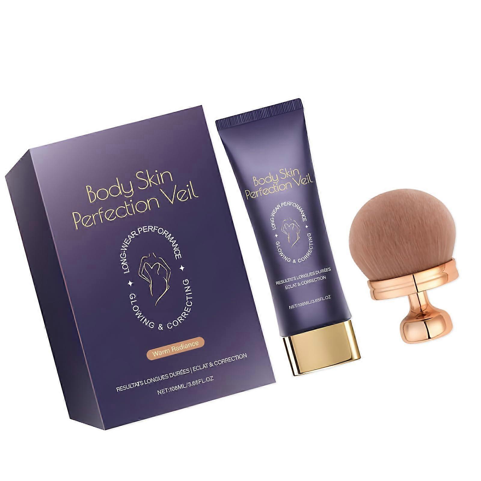 Body Concealer Liquid Cream with Blending Brush, Full Coverage SPF30 Moisturizing Tinted Foundation