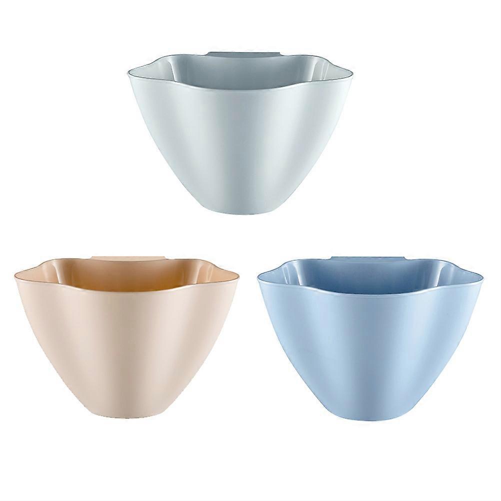 3 Pieces Kitchen Hanging Trash Can for Home Plastic Bucket with Smooth Surface Easy to Clean
