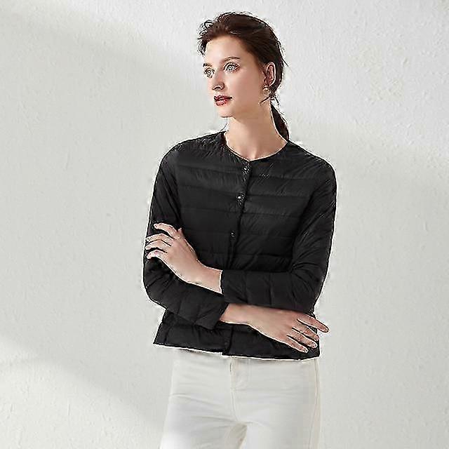 Women's Down Jacket Lightweight Duck Down Coat Widewaisted Windproof Nylon Warm Casual Wear