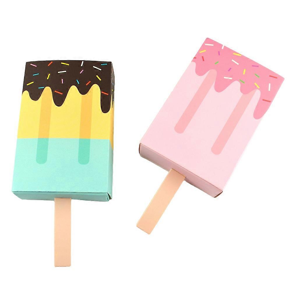 Assorted Color Ice Cream Shape Candy Boxes for Party Use 300Pcs Gift Boxes