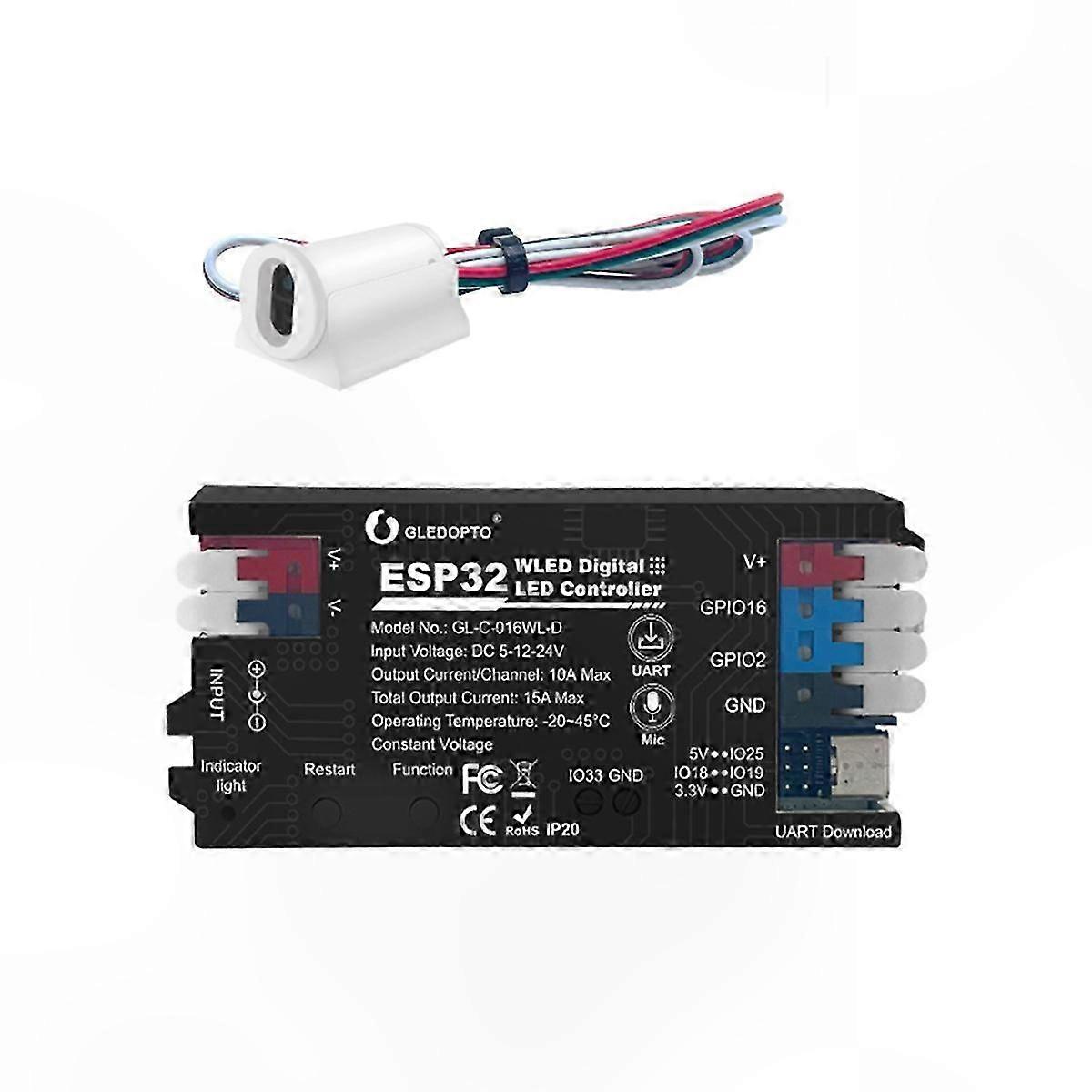 LED Controller with Microphone and IR Sensor for DIY Lighting Projects