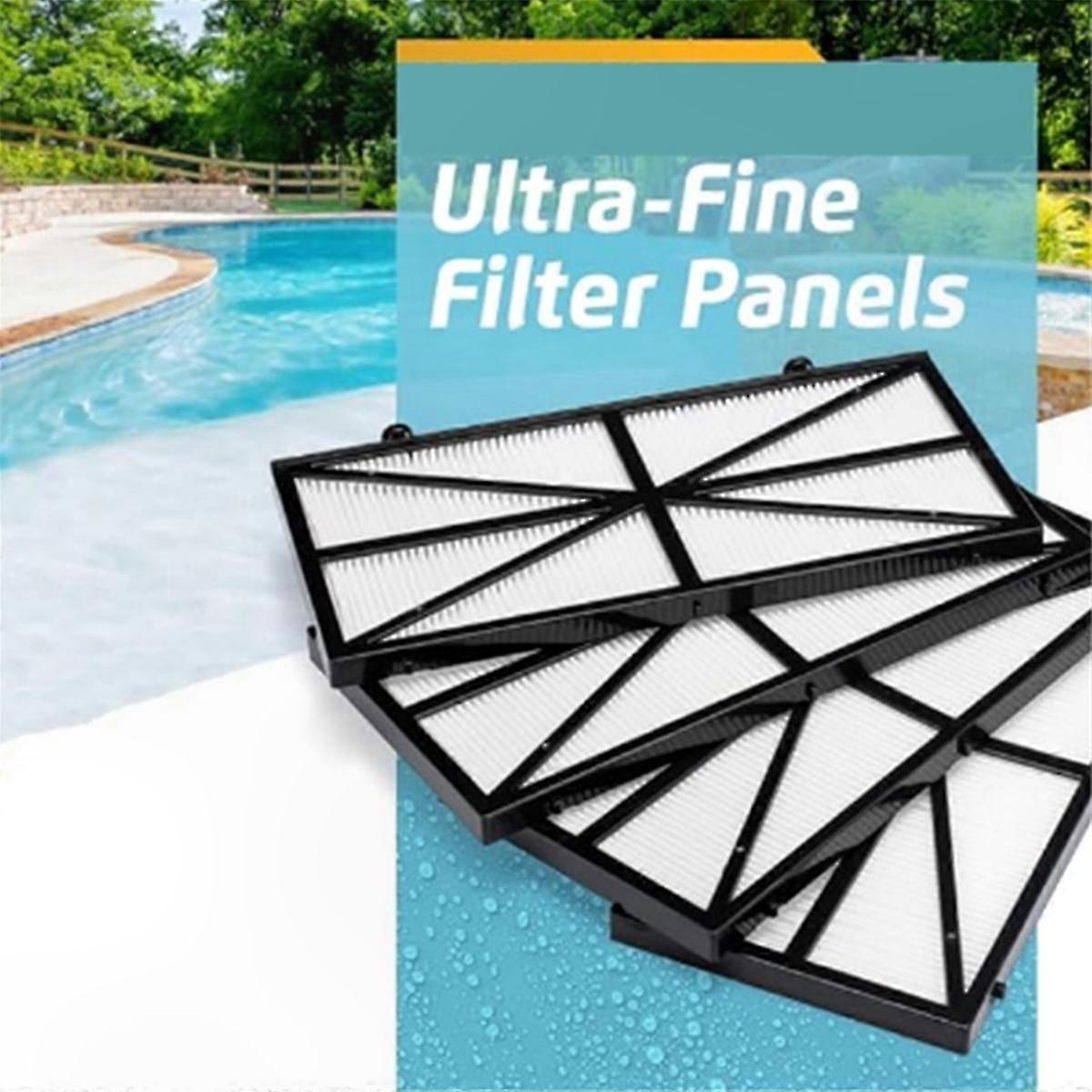 4-Pack Fine Filter Panels for Robotic Pool Cleaner-Compatible with Multiple Models