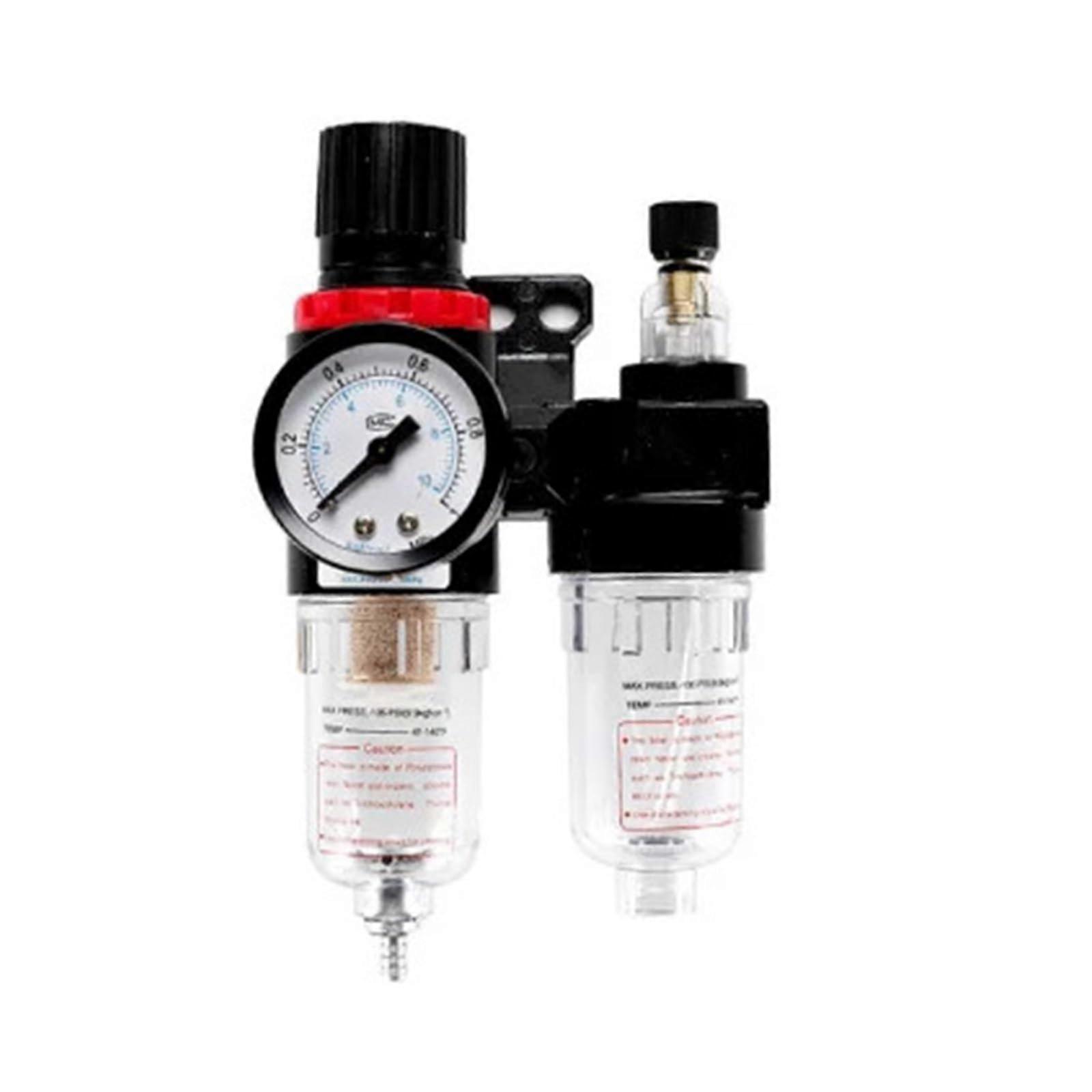 Air Compressor Filter Regulator G1/4 AFC2000 OilWater Separator with Drain Valve 10mm Fitting