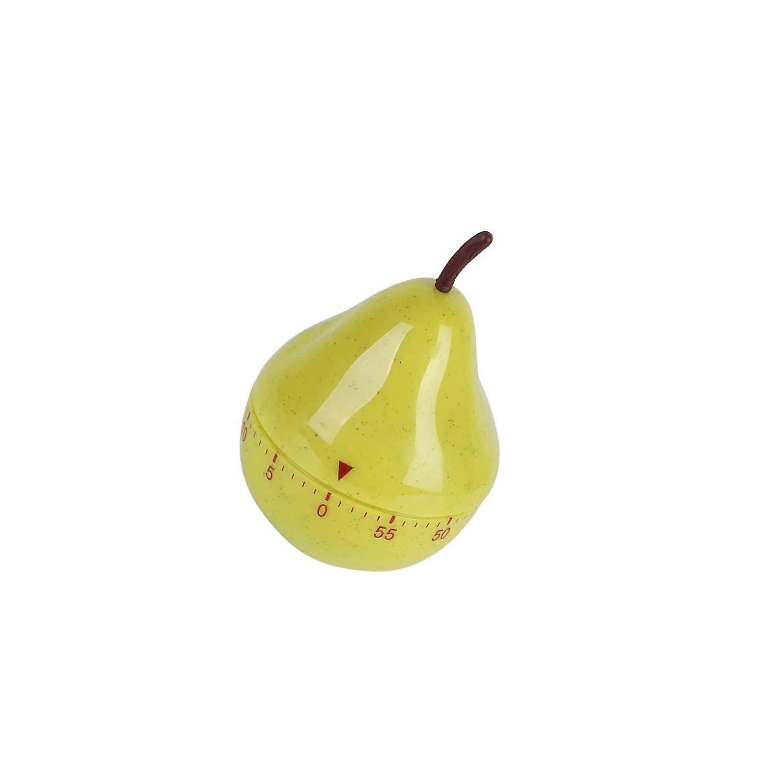 Kitchen Timer 60Minute Mechanical Pear Shaped Countdown Battery for Cooking Baking Studying