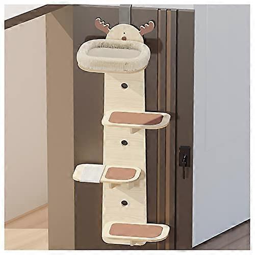 Cat Climbing Tree MultiLevel Cat Condo Over Door SpaceSaving Indoor Play Tower