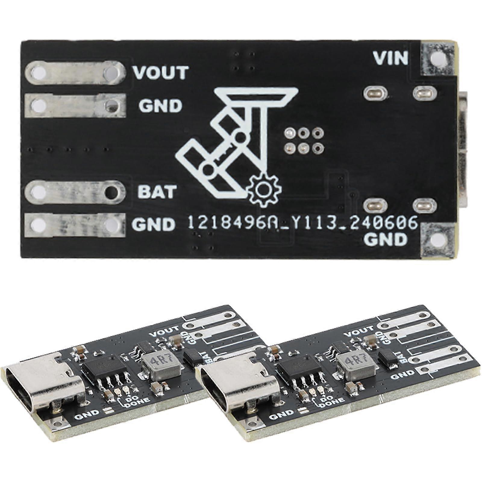 Portable Solar Charger with USBC Dual Inputs, 5V Lithium Battery Charging Module, 3 Pack