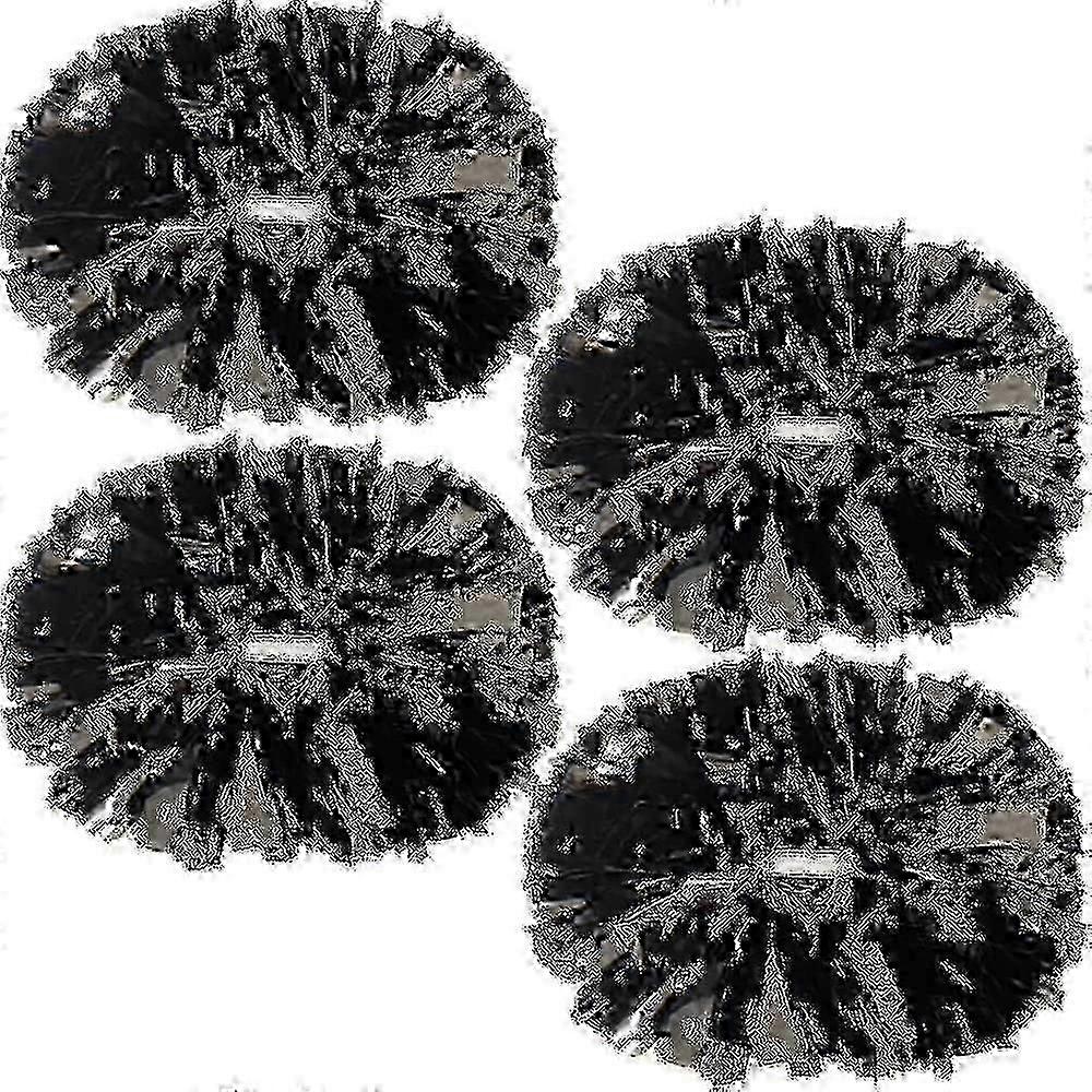4er-Pack metallische Cheerleading-Pompons mit Stabgriff