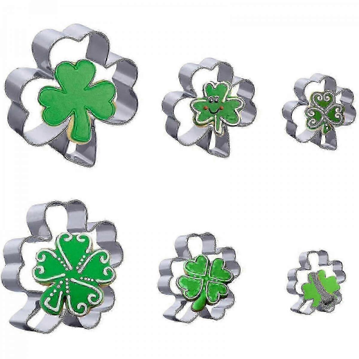 6pcs Shamrock Cookie Cutter Set by Walkbee