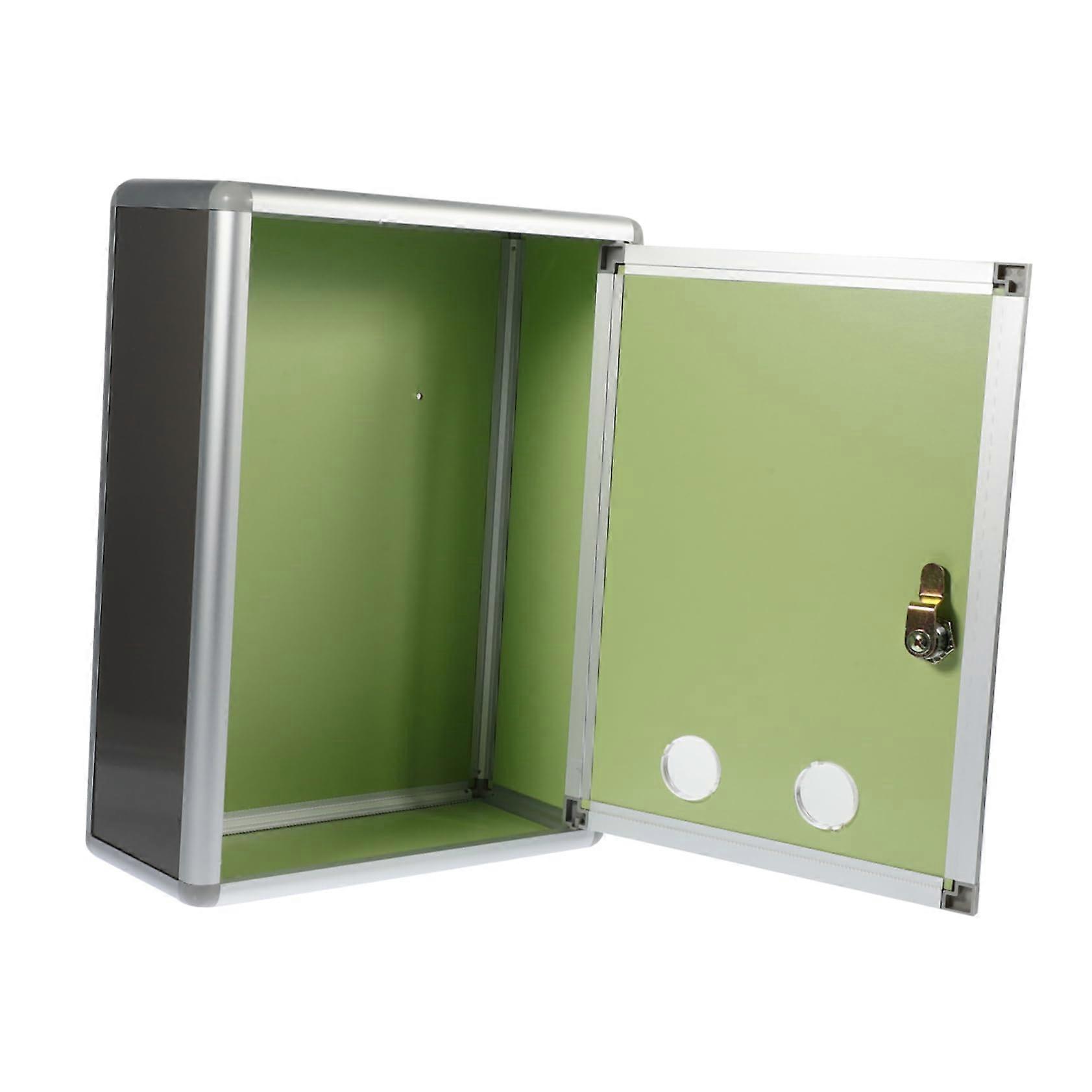 Locking Wall Mount Mailbox with AntiFishing Protection, Large Capacity Secure Aluminum Mailbox