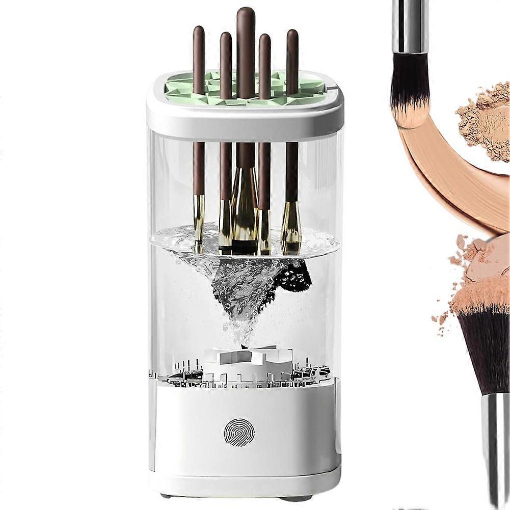 Electric Makeup Brush Cleaner Machine, 2025 Automatic Spinning Makeup Brush Washer & Holder