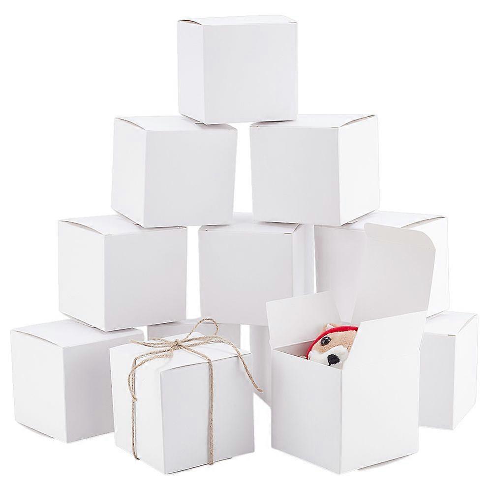 Cardboard Paper Packaging boxes Square White 8x8x8cm 10pcs/set