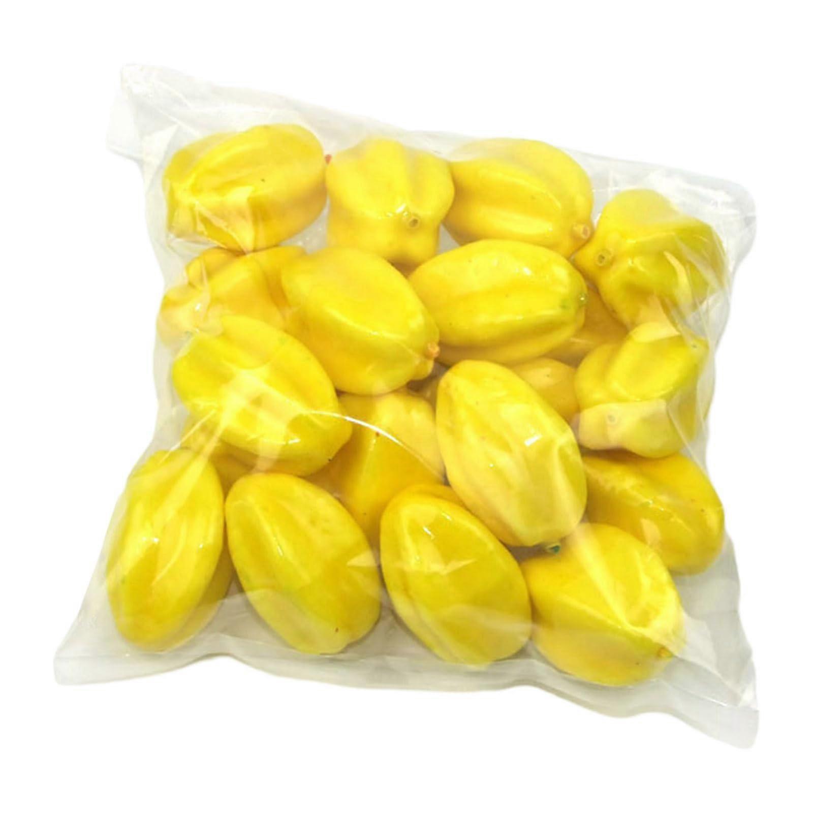 20pcs Artificial Lemon Fake Fruit Realistic Kitchen Decor Photography and  Display Props